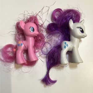 My Little Pony Lot of 2 Pinkie Pie Rarity Used MLP figures